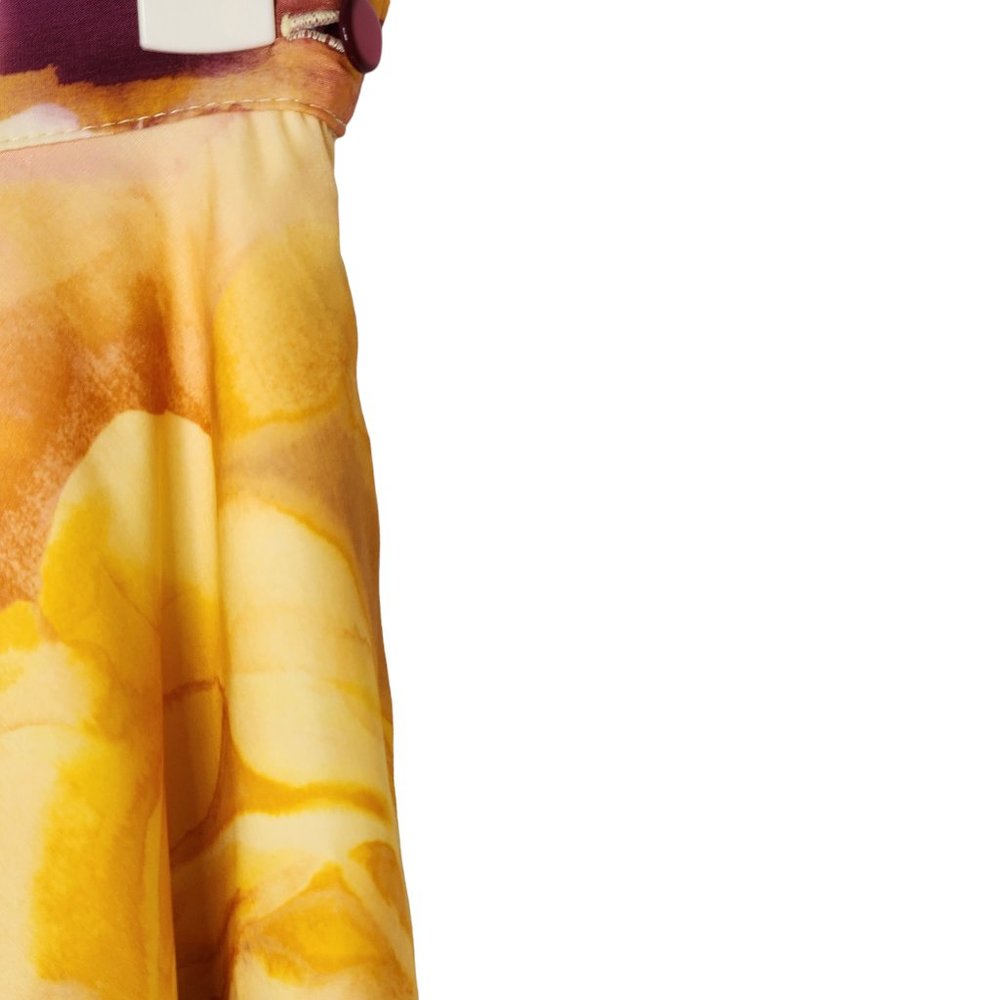 Fervour skirt full flare yellow and faded pink size 8/10 - Picture 3 of 7